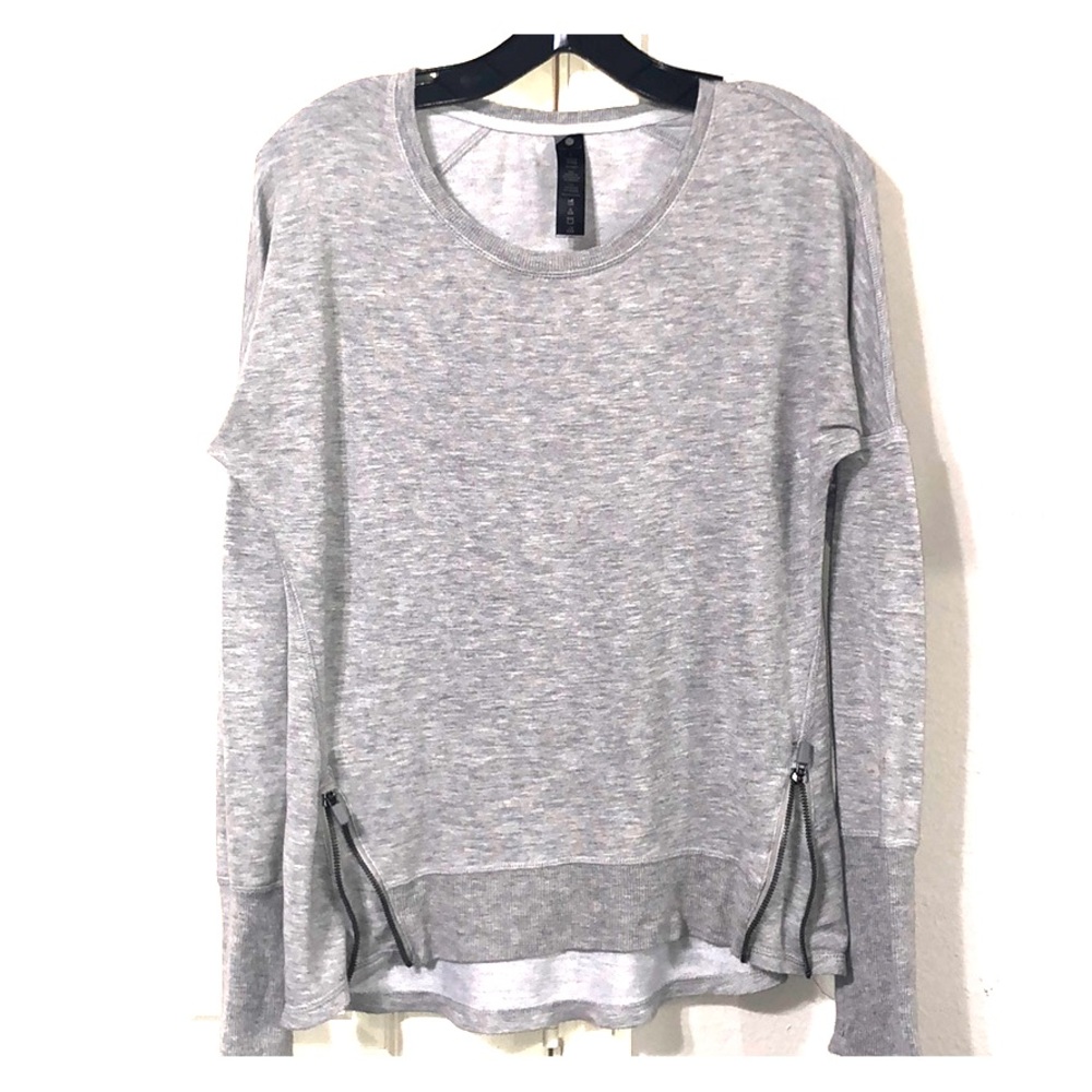 Grey long sleeve workout shirt